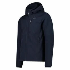 Softshell-Herrenjacke mit abnehmbarer Kapuze><noscript><img width=