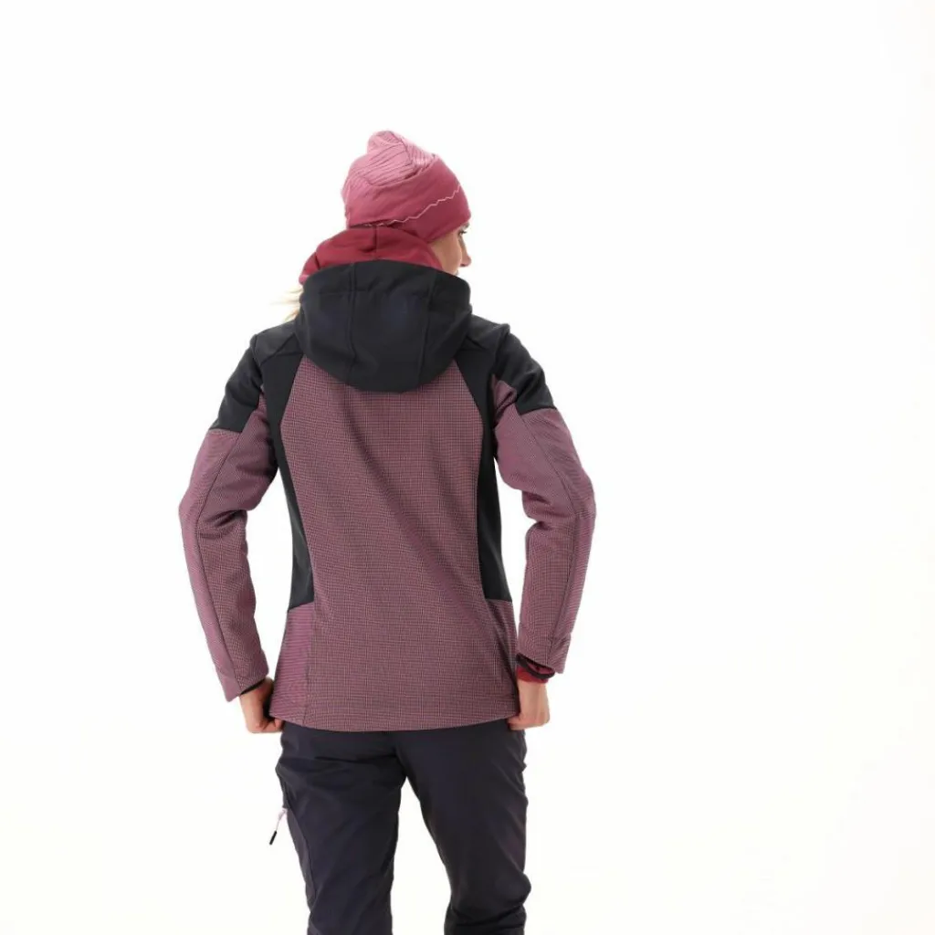 Softshelljacke für Damen mit Kapuze und zweifarbigem Grid-Jacquard-Motiv>CMP Outlet