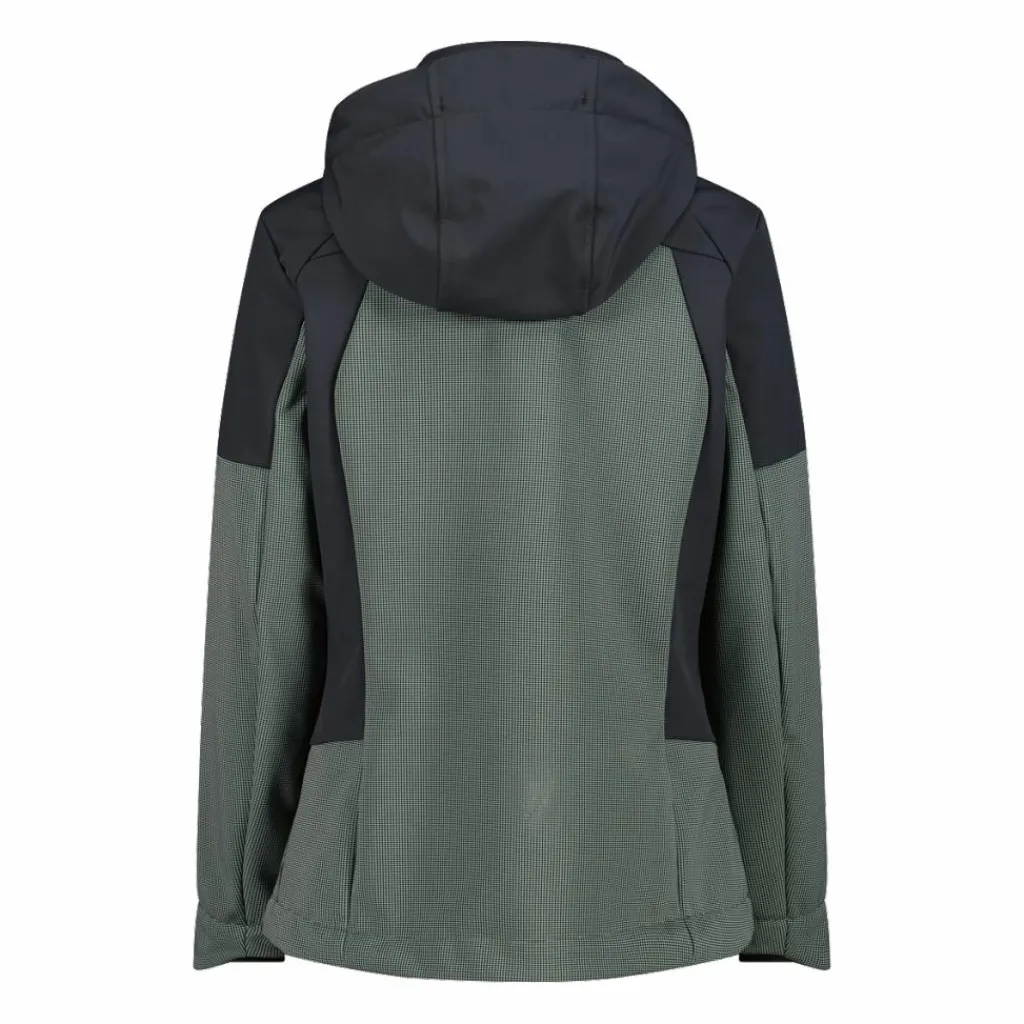 Softshelljacke für Damen mit Kapuze und zweifarbigem Grid-Jacquard-Motiv>CMP Outlet