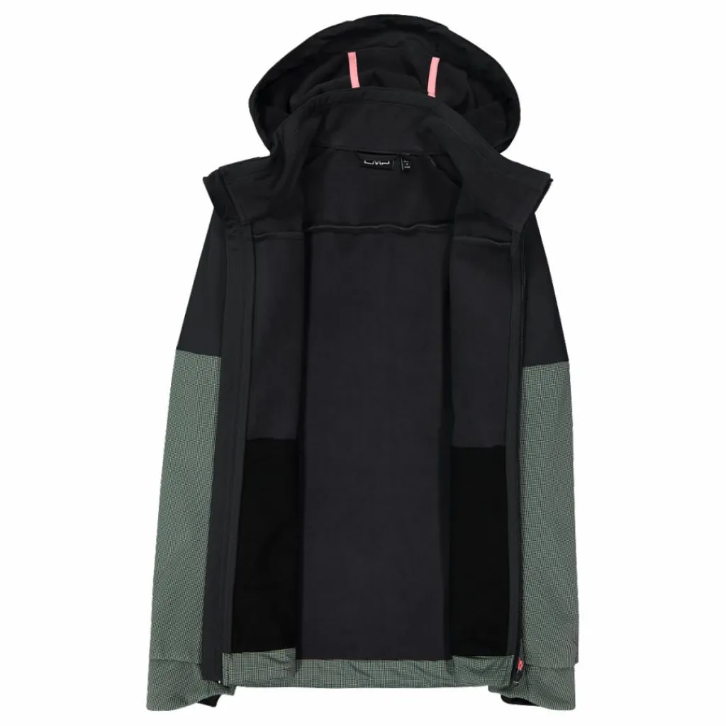 Softshelljacke für Damen mit Kapuze und zweifarbigem Grid-Jacquard-Motiv>CMP Outlet