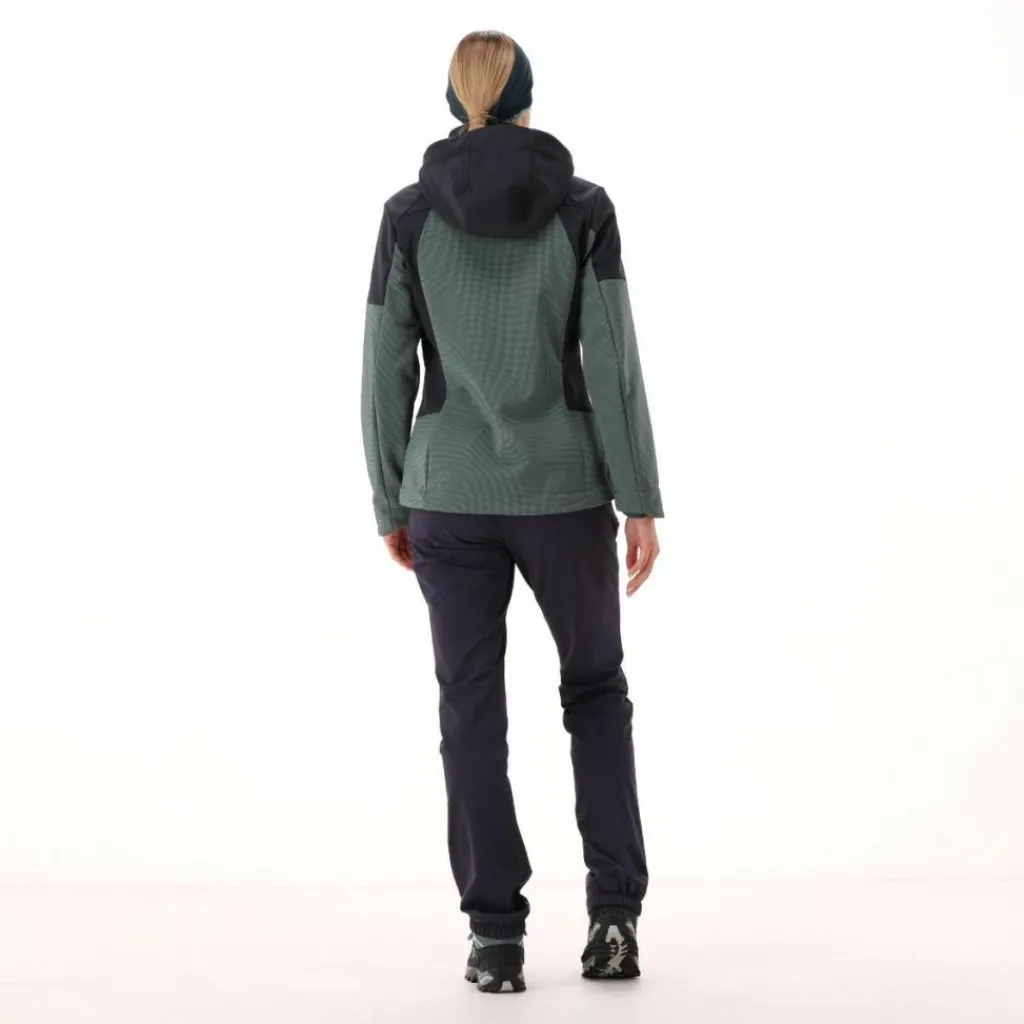 Softshelljacke für Damen mit Kapuze und zweifarbigem Grid-Jacquard-Motiv>CMP Outlet