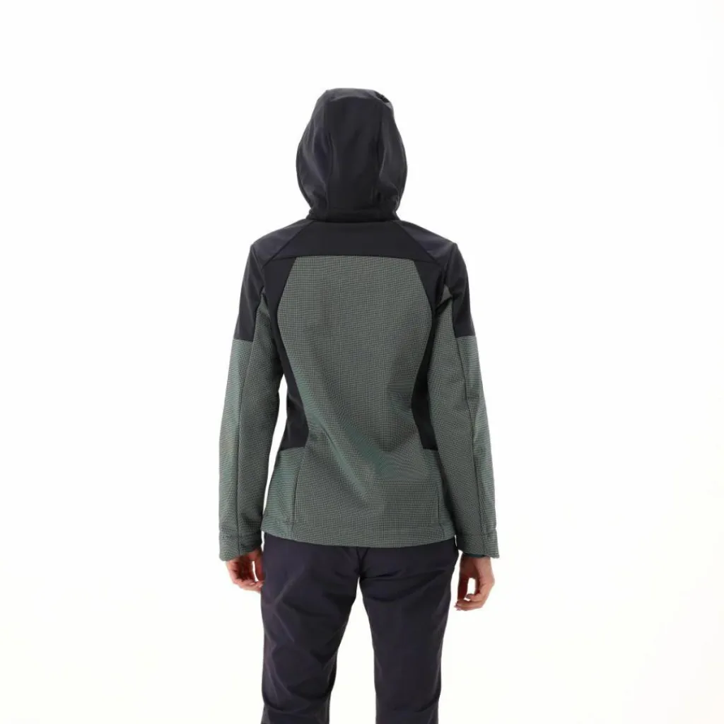 Softshelljacke für Damen mit Kapuze und zweifarbigem Grid-Jacquard-Motiv>CMP Outlet