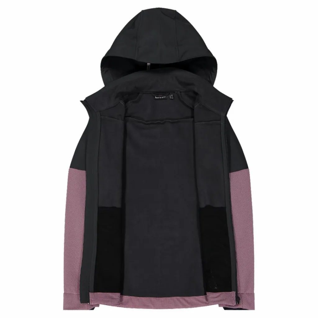 Softshelljacke für Damen mit Kapuze und zweifarbigem Grid-Jacquard-Motiv>CMP Outlet
