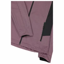 Softshelljacke für Damen mit Kapuze und zweifarbigem Grid-Jacquard-Motiv><noscript><img width=