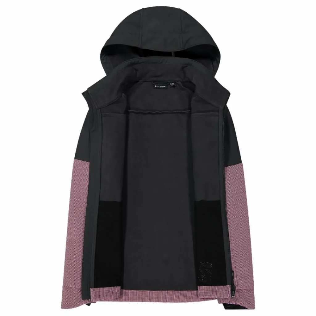 Softshelljacke für Damen mit Kapuze und zweifarbigem Grid-Jacquard-Motiv>CMP Outlet