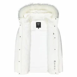 Softshelljacke für Damen mit Kapuze aus Kunstfell><noscript><img width=