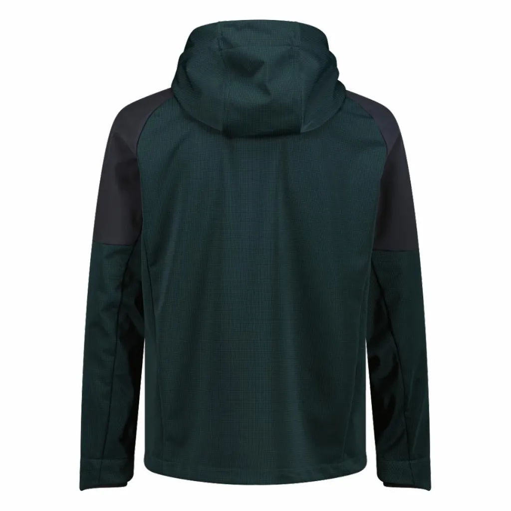 Softshelljacke für Herren mit Kapuze und zweifarbigem Grid-Jacquard-Motiv>CMP Sale
