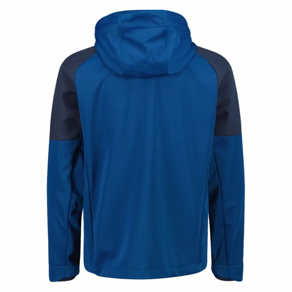 Softshelljacke für Herren mit Kapuze und zweifarbigem Grid-Jacquard-Motiv>CMP Sale