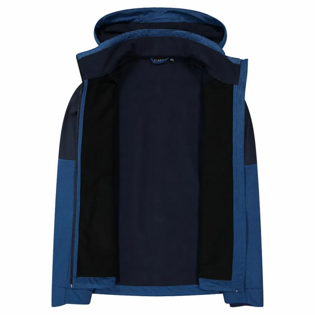 Softshelljacke für Herren mit Kapuze und zweifarbigem Grid-Jacquard-Motiv>CMP Sale