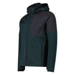 Softshelljacke für Herren mit Kapuze und zweifarbigem Grid-Jacquard-Motiv><noscript><img width=