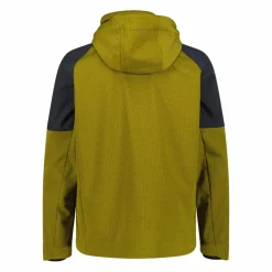 Softshelljacke für Herren mit Kapuze und zweifarbigem Grid-Jacquard-Motiv><noscript><img width=
