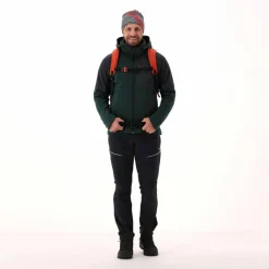 Softshelljacke für Herren mit Kapuze und zweifarbigem Grid-Jacquard-Motiv><noscript><img width=
