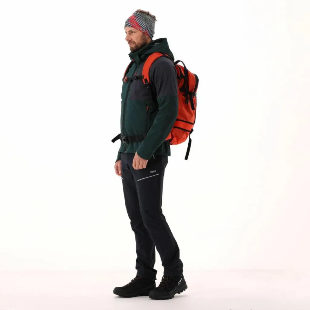 Softshelljacke für Herren mit Kapuze und zweifarbigem Grid-Jacquard-Motiv>CMP Sale