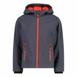 Softshell-Mädchenjacke mit Fix-Hood><noscript><img width=