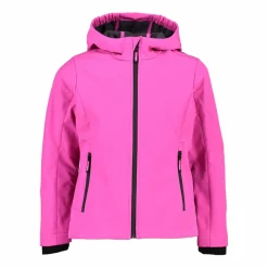 Softshell-Mädchenjacke mit Fix-Hood><noscript><img width=