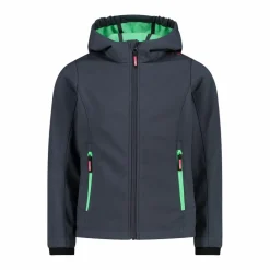 Softshell-Mädchenjacke mit Fix-Hood><noscript><img width=