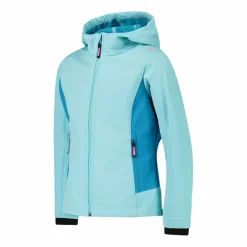 Softshell-Mädchenjacke mit Fix-Hood><noscript><img width=