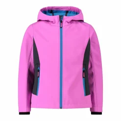 Softshell-Mädchenjacke mit Fix-Hood><noscript><img width=