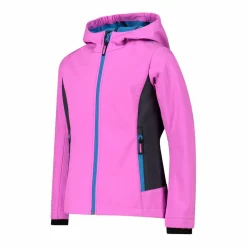 Softshell-Mädchenjacke mit Fix-Hood><noscript><img width=