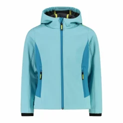 Softshell-Mädchenjacke mit Fix-Hood><noscript><img width=