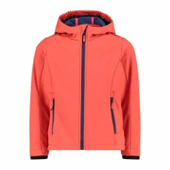 Softshell-Mädchenjacke mit Fix-Hood><noscript><img width=