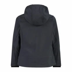 Softshell-Mädchenjacke mit Fix-Hood><noscript><img width=
