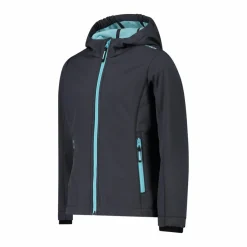 Softshell-Mädchenjacke mit Fix-Hood><noscript><img width=