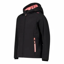 Softshell-Mädchenjacke mit Fix-Hood><noscript><img width=
