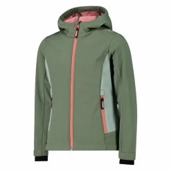 Softshell-Mädchenjacke mit Fix-Hood><noscript><img width=