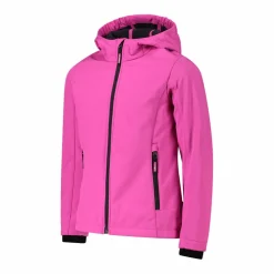 Softshell-Mädchenjacke mit Fix-Hood><noscript><img width=