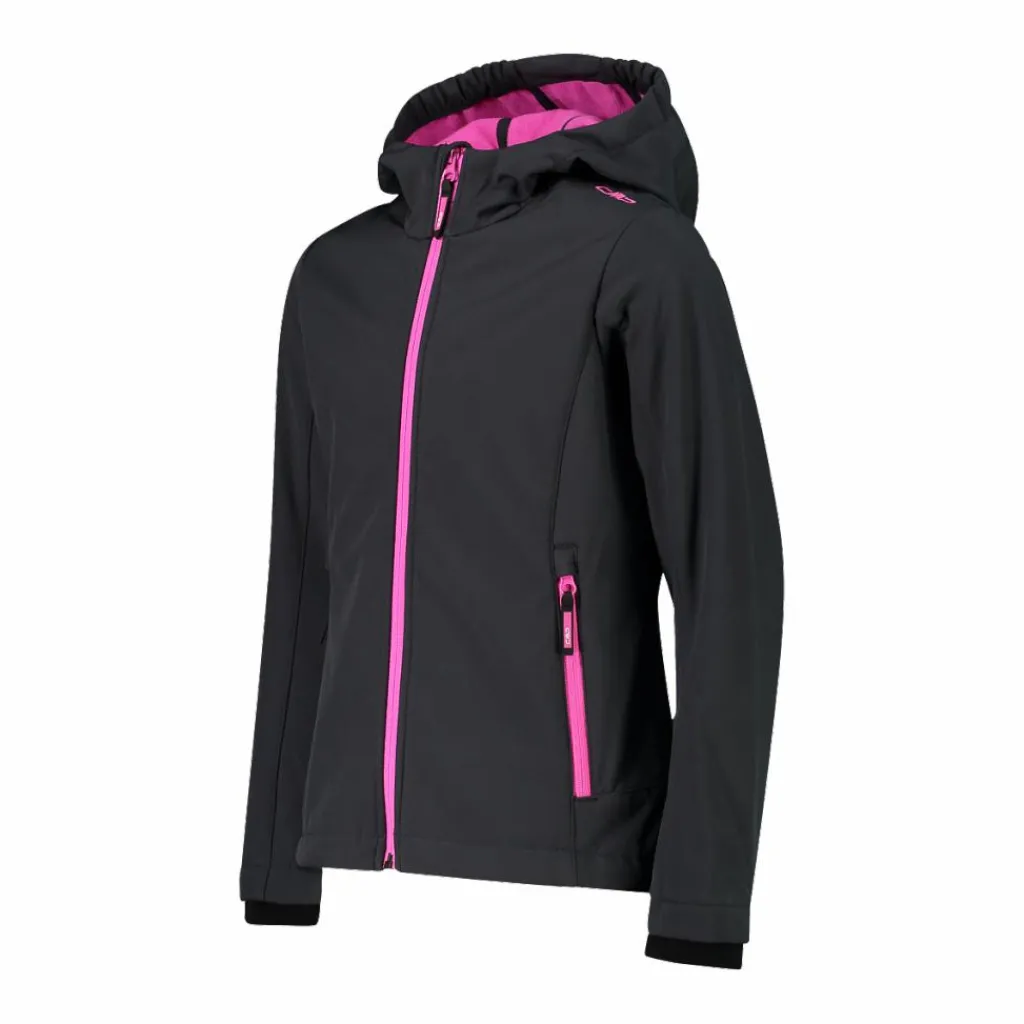 Softshell-Mädchenjacke mit Fix-Hood>CMP Discount