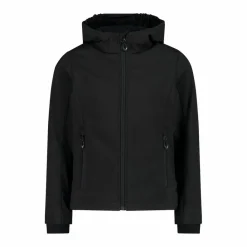 Softshell-Mädchenjacke mit Fix-Hood><noscript><img width=