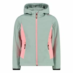 Softshell-Mädchenjacke mit Fix-Hood><noscript><img width=
