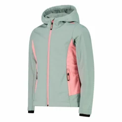 Softshell-Mädchenjacke mit Fix-Hood><noscript><img width=