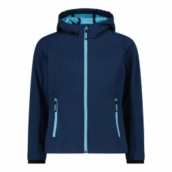 Softshell-Mädchenjacke mit Fix-Hood><noscript><img width=