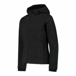 Softshell-Mädchenjacke mit Fix-Hood><noscript><img width=