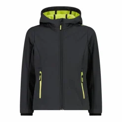 Softshell-Mädchenjacke mit Fix-Hood><noscript><img width=