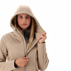 Softshell-Parka für Damen mit Kunstfell><noscript><img width=