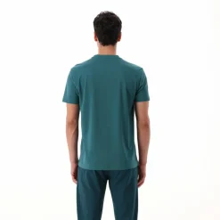 Stretch-Baumwoll-T-Shirt mit Logo><noscript><img width=
