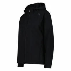 Stretch-Softshelljacke für Damen mit abnehmbarer Kapuze><noscript><img width=