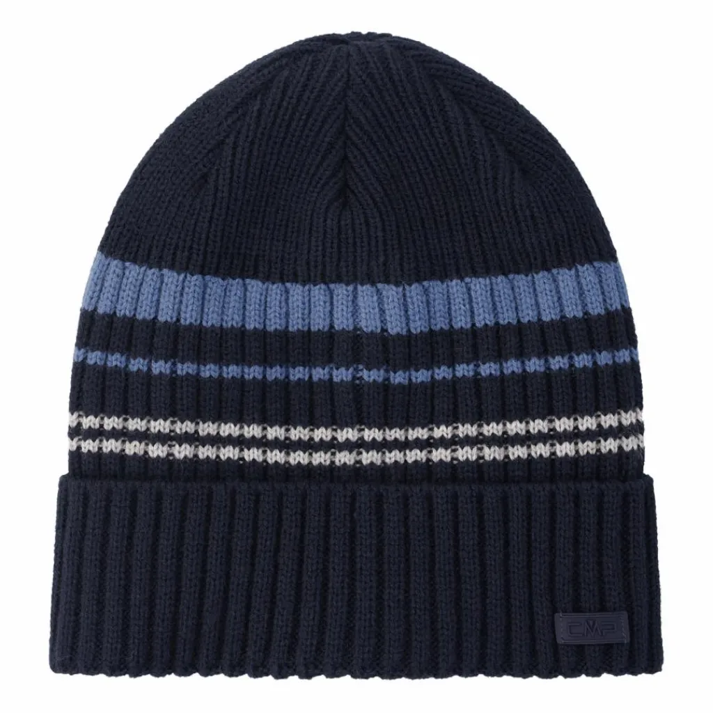 Strickmütze für Herren mit gestreifter Fleece-Innenseite>CMP