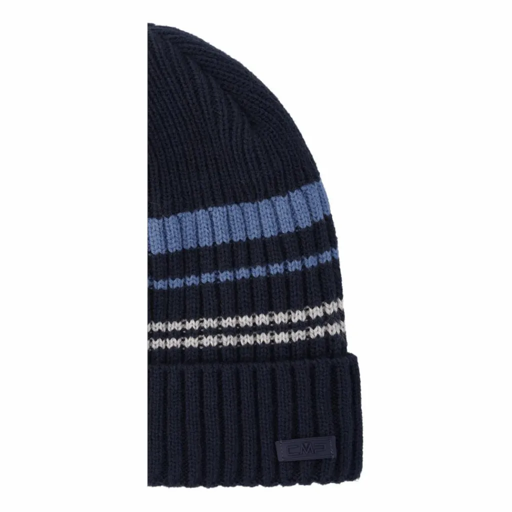 Strickmütze für Herren mit gestreifter Fleece-Innenseite>CMP