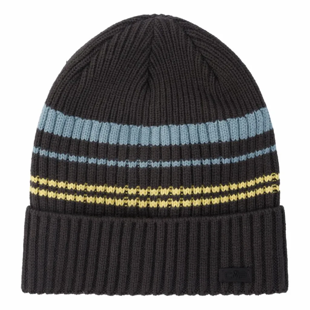 Strickmütze für Herren mit gestreifter Fleece-Innenseite>CMP