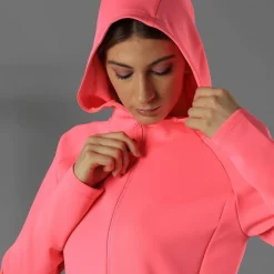 Sweatjacke mit durchgehendem Reißverschluss und Kapuze aus 4-Wege-Stretch><noscript><img width=