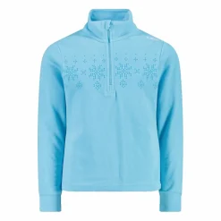 Sweatshirt mit halblangem Reißverschluss aus Arctic Fleece für Mädchen mit Schneeflocke><noscript><img width=