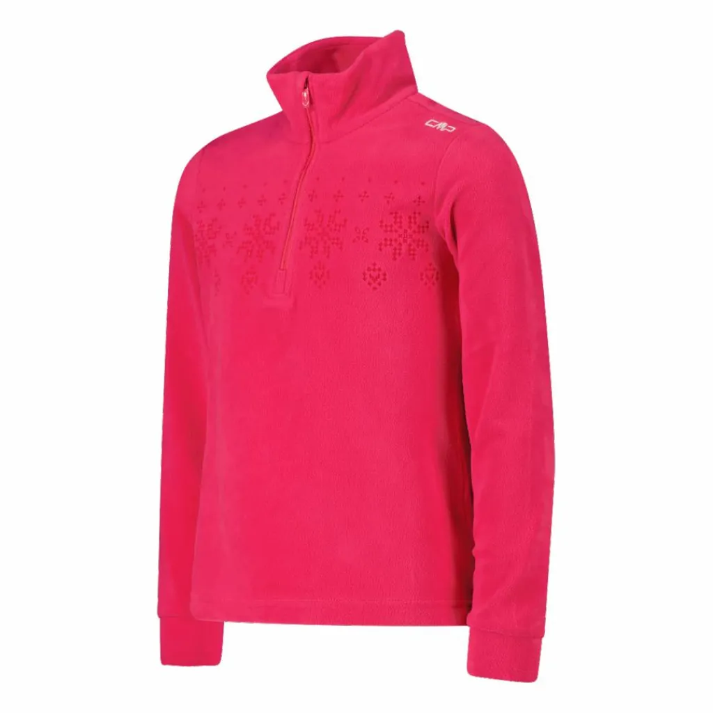Sweatshirt mit halblangem Reißverschluss aus Arctic Fleece für Mädchen mit Schneeflocke>CMP New