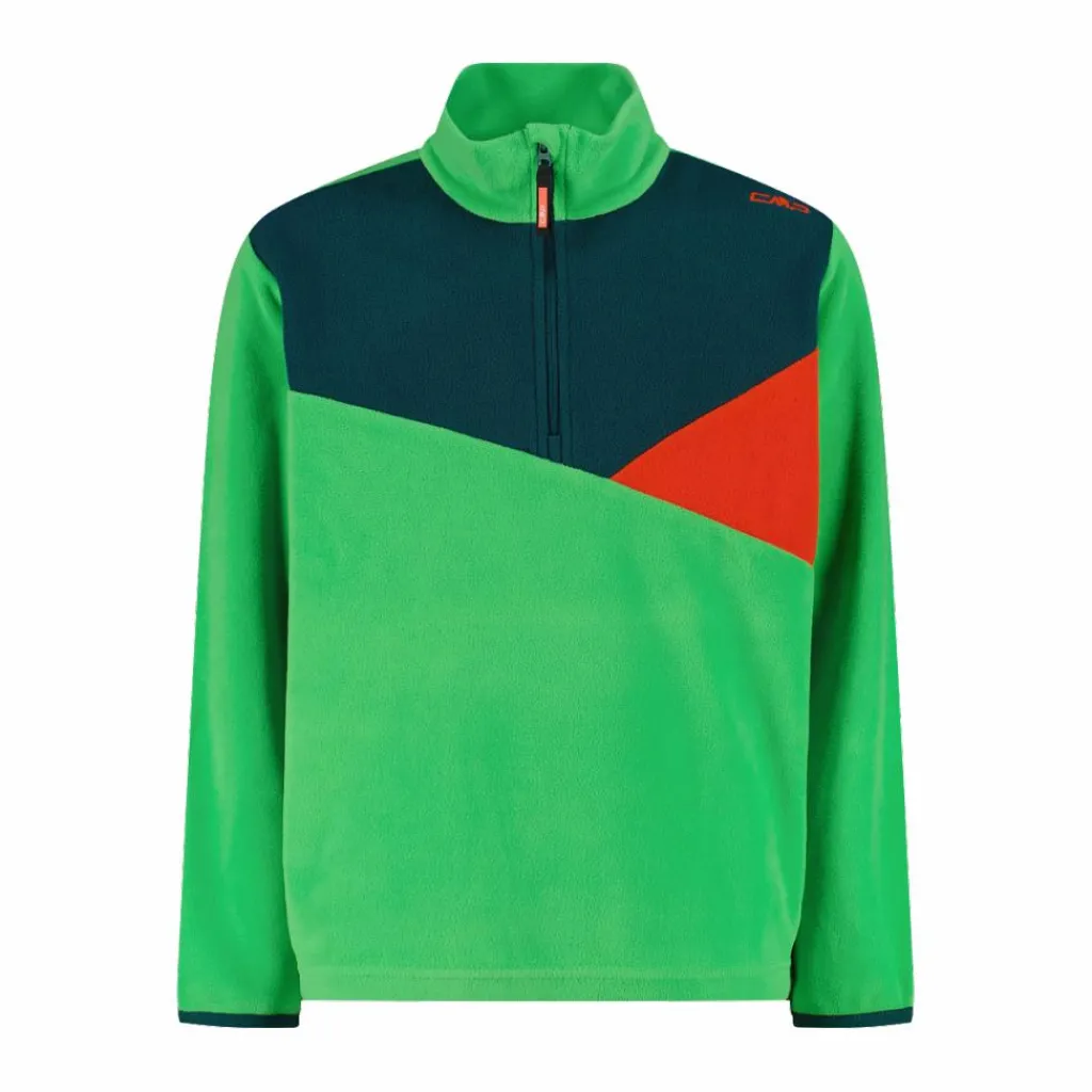 Sweatshirt mit halblangem Reißverschluss aus Arctic Fleece für Jungen mit geometrischen Details>CMP Outlet