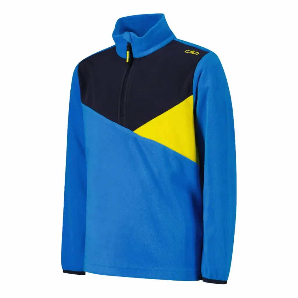 Sweatshirt mit halblangem Reißverschluss aus Arctic Fleece für Jungen mit geometrischen Details>CMP Outlet