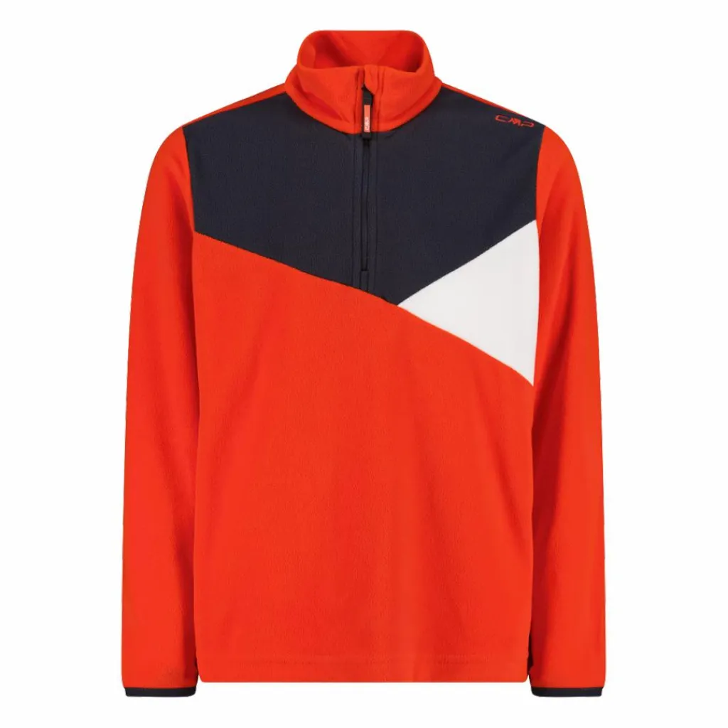 Sweatshirt mit halblangem Reißverschluss aus Arctic Fleece für Jungen mit geometrischen Details>CMP Outlet
