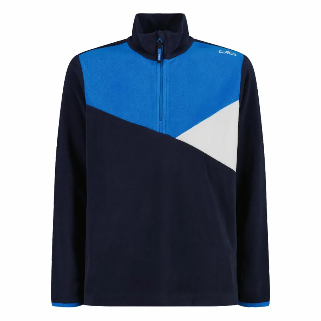 Sweatshirt mit halblangem Reißverschluss aus Arctic Fleece für Jungen mit geometrischen Details>CMP Outlet